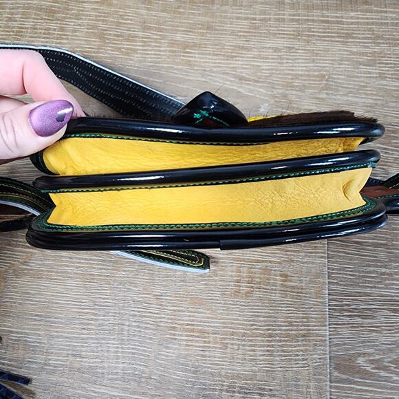 Julian Agudelo Carrieles Columbian Genuine Leather and Fur Crossbody / Satchel - Picture 12 of 15